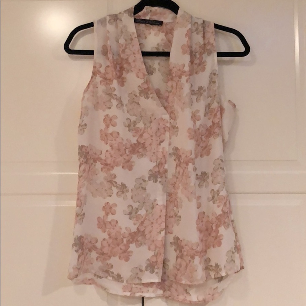 Rose & Olive floral sleeveless top XS EUC